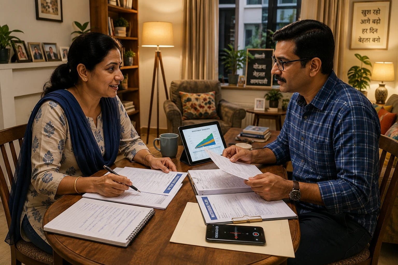A field advisor recording an in-person client meeting with Zapnote